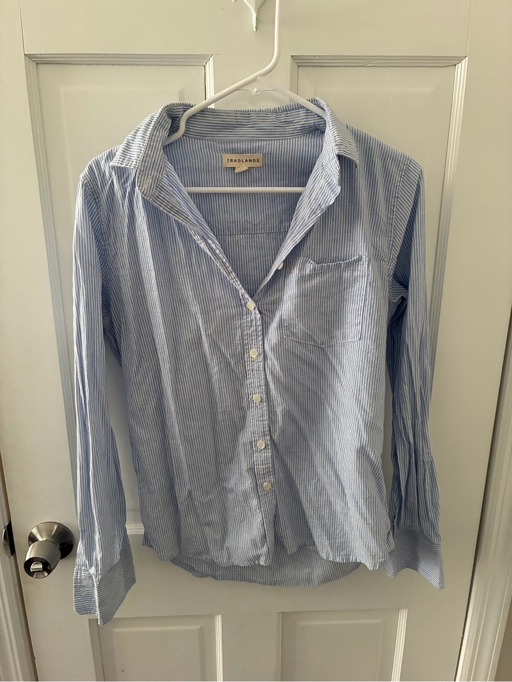 Tradlands Light Blue & White Stripe Shirt
